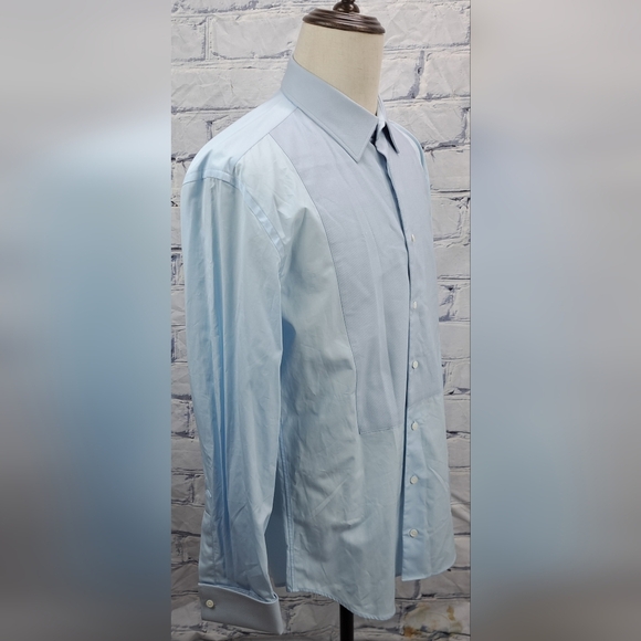 Burberry Men's Dress Shirt Formal Gatsby Blue Classic Fit Large 16 x 34 / 41 EU - Picture 9 of 16